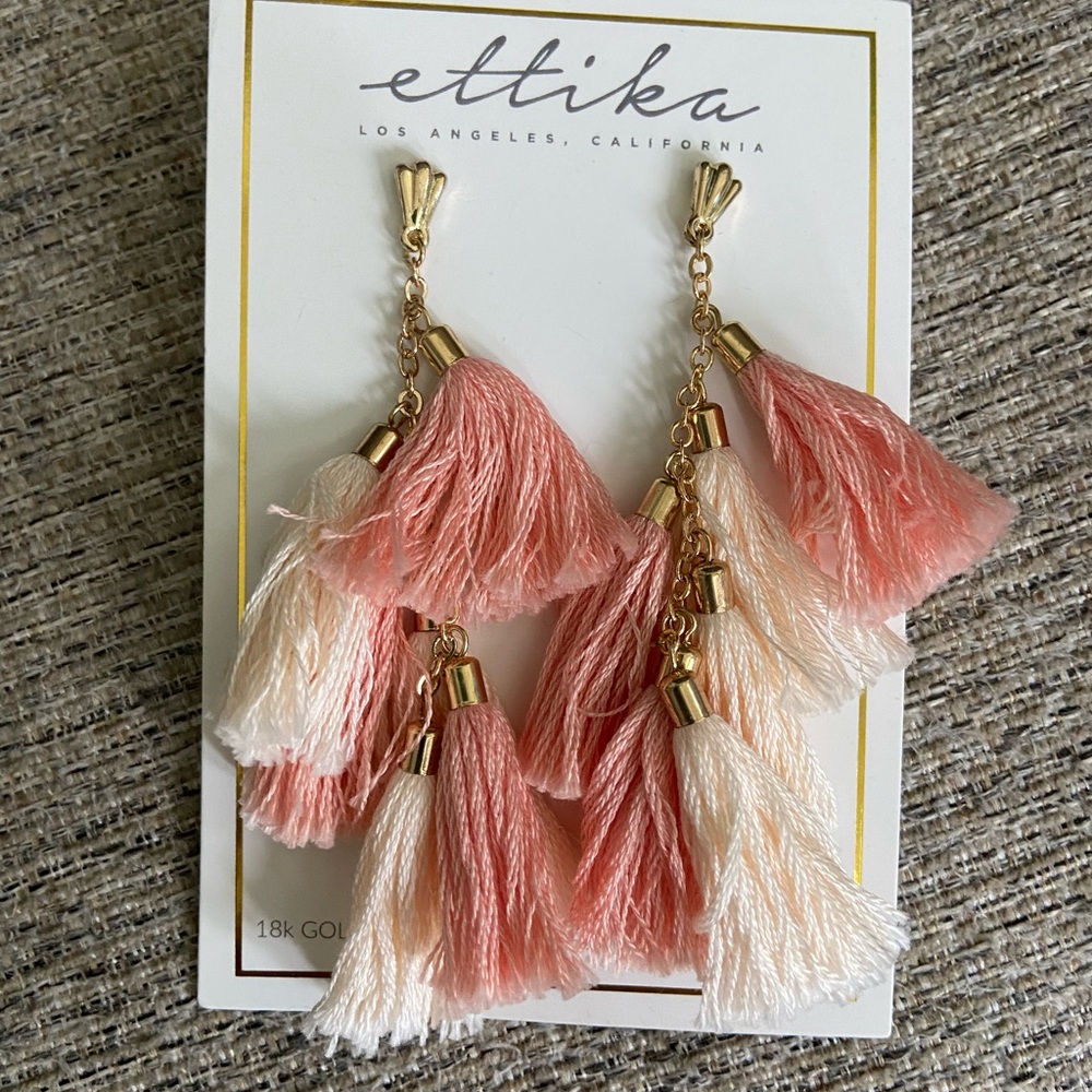 Boho pierce earrings, never worn